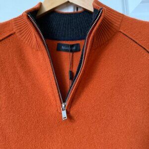 Naadam Cashmere Quarter Zip w/Contrast Seams